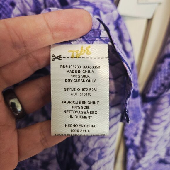 NWT Equipment Femme 100% Silk Slim Signature Shirt Size Small Blue $258 - Picture 5 of 8